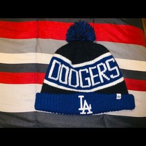 47 Brand Dodgers Knit Beanie in Blue and Black